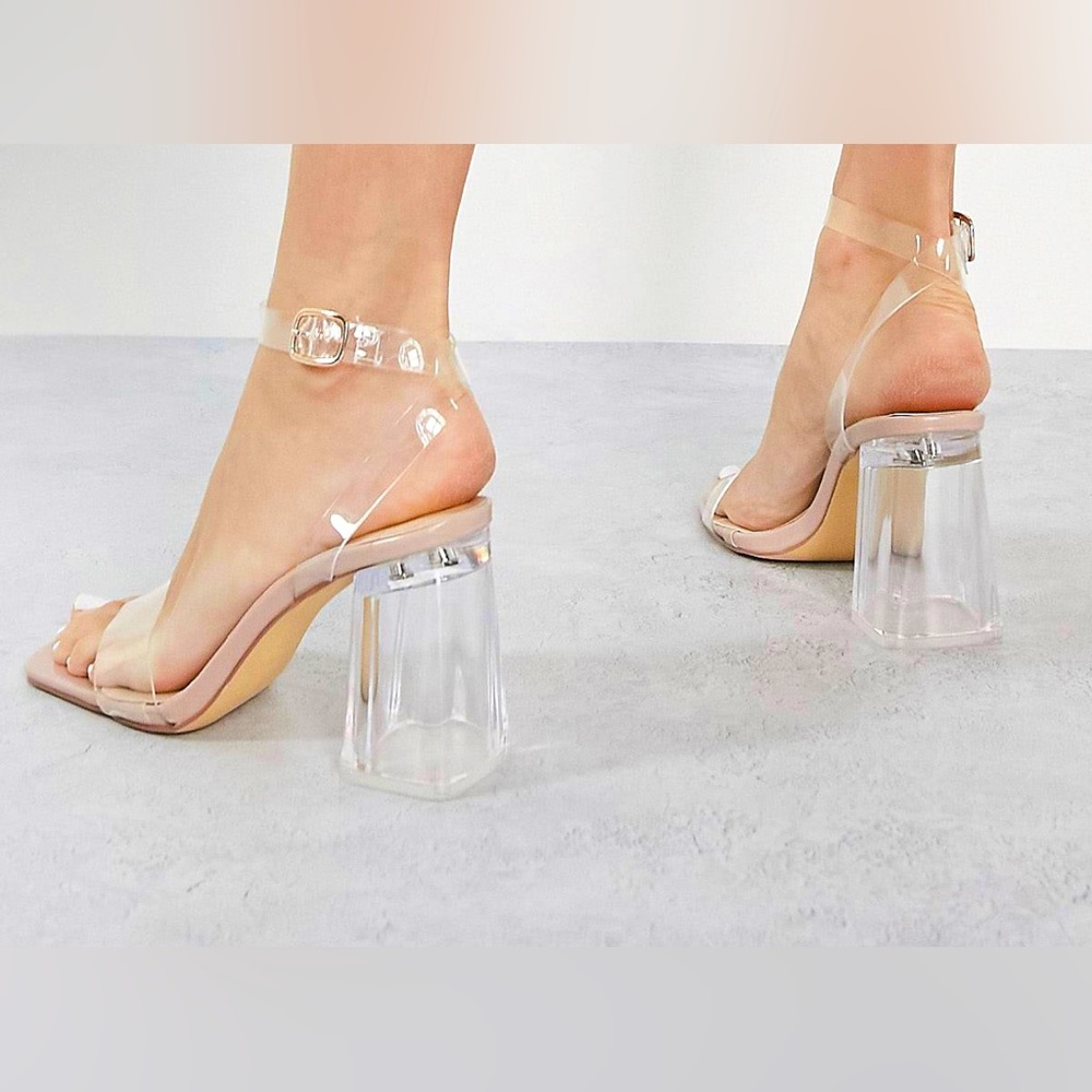 Block heeled sandals new with box